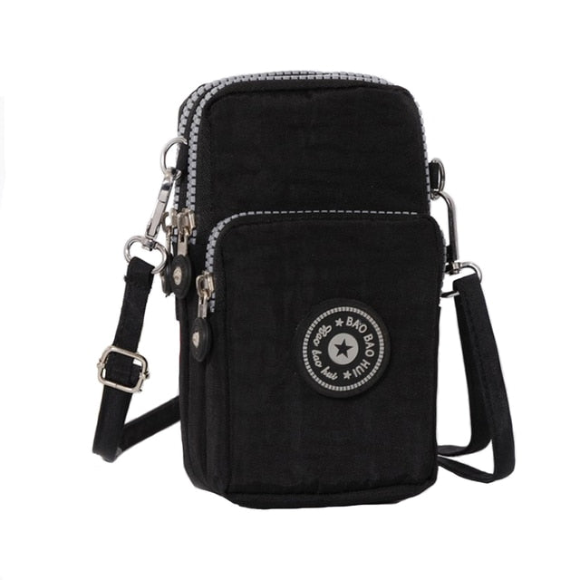 Women&#39;s Mini Shoulder Bag Oxford Waterproof Handbag Wrist Pouch Wallet Sports Cell Mobile Phone Bag Crossbody Bags for Girls - Quid Mart