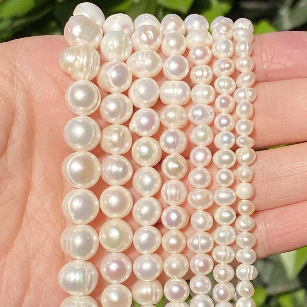 Natural Freshwater Pearl Beads High Quality Irregular Shape Punch Loose Beads for Jewelry Making DIY Necklace Bracelet - Quid Mart