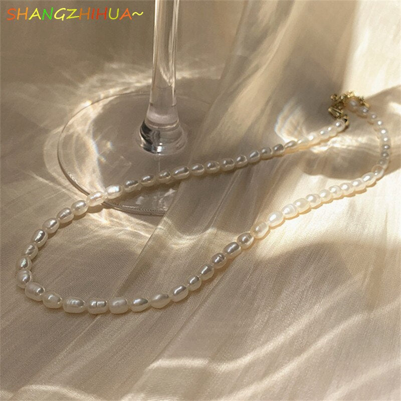 Europe and the United States popular light luxury baroque wind natural pearl necklace, stylish women&#39;s necklace temperament - Quid Mart