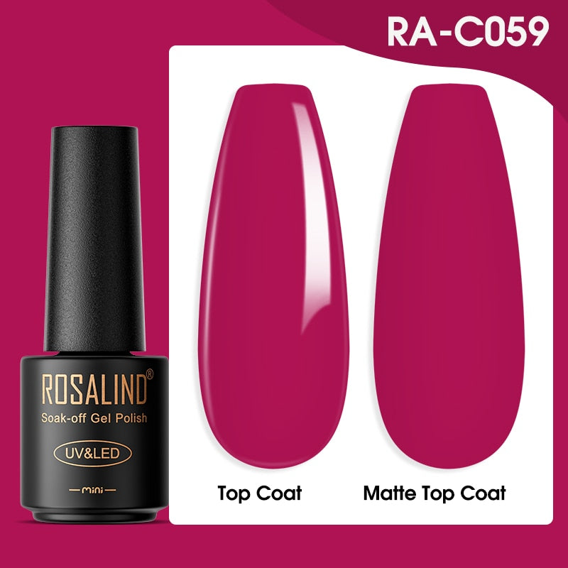 ROSALIND Gel Nail Polish Lamp All For Nails Art Manicure With Matt Base Top Coat Semi Permanant Gellak Nail Gel Polish Varnishes - Quid Mart