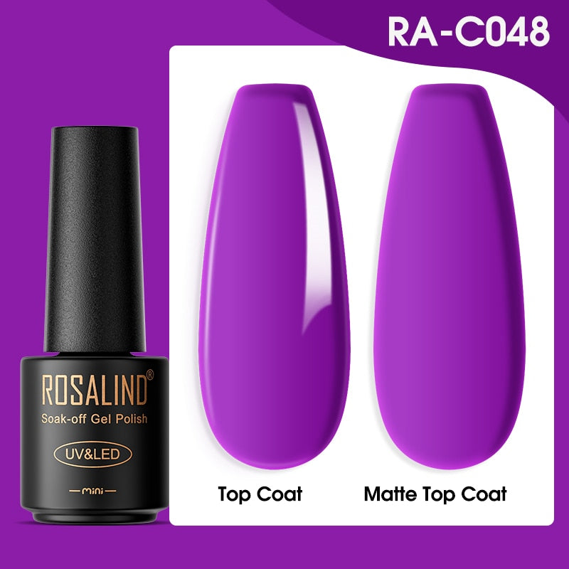 ROSALIND Gel Nail Polish Lamp All For Nails Art Manicure With Matt Base Top Coat Semi Permanant Gellak Nail Gel Polish Varnishes - Quid Mart