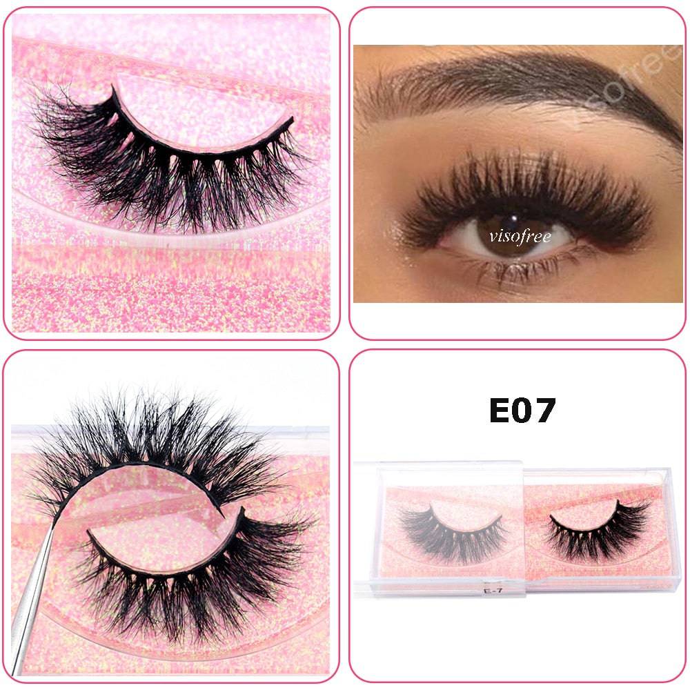 3D Real Mink False Eyelash Strip Mink Lashes Thick Fake False Eyelashes Makeup Beauty Handmade 100% Glitter Packing D101 - Quid Mart