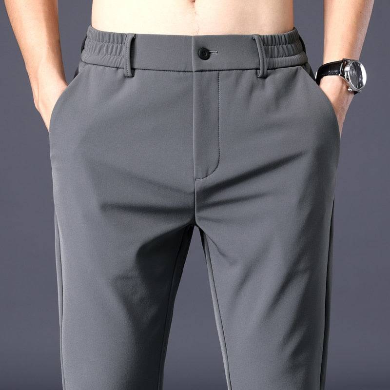 Summer Men's Slim Fit Elastic Waist Stretch Jogger Pants - Quid Mart