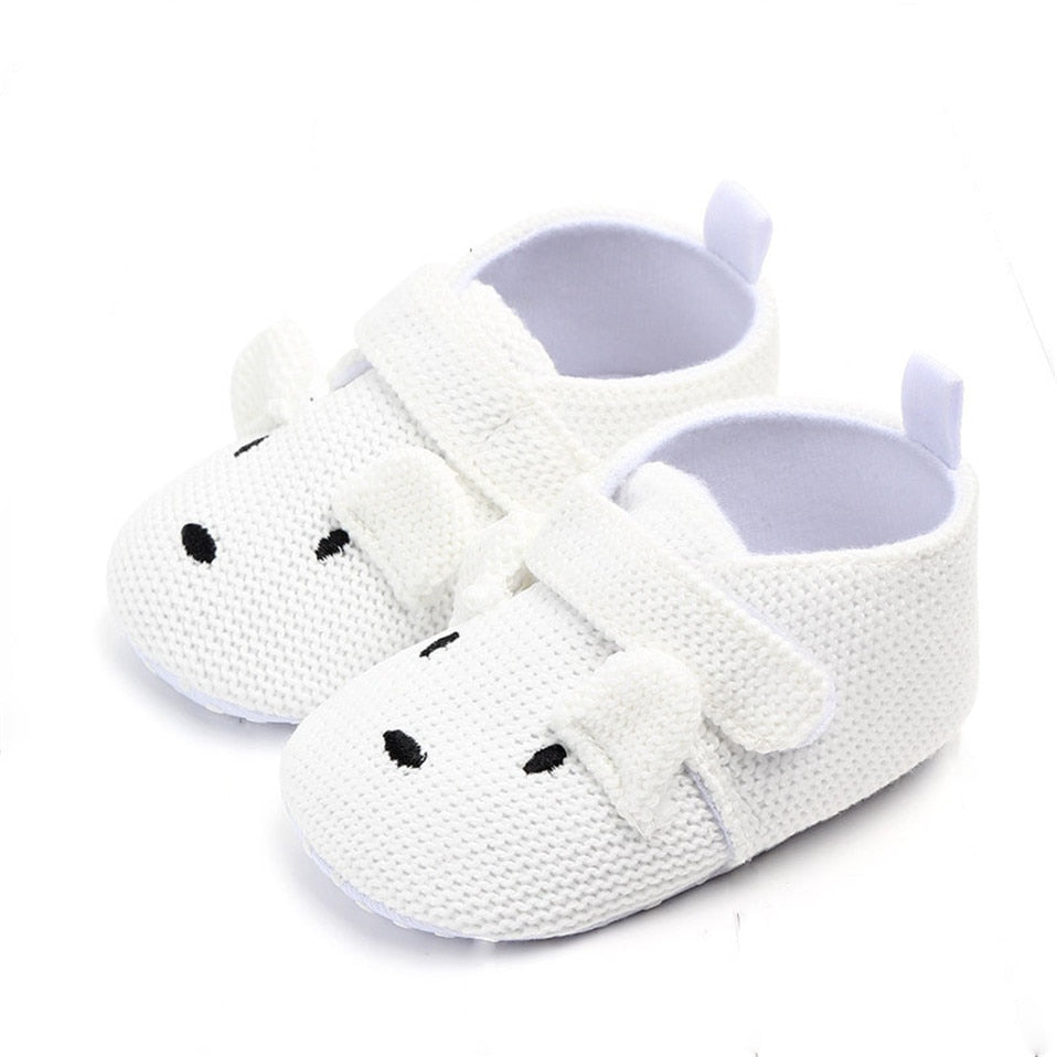 Cute Baby Knit Slippers: Adorable Cartoon Anti-slip Crib Shoes - Quid Mart