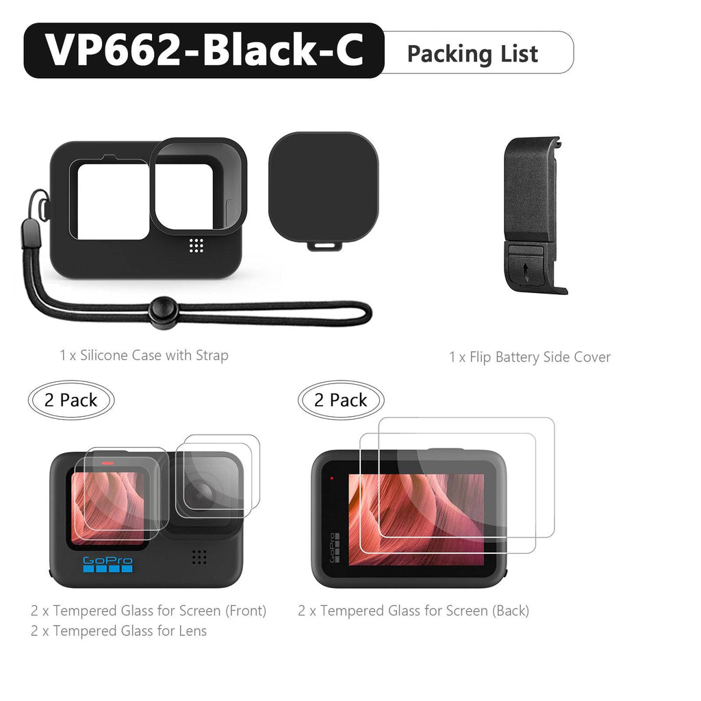 Silicone Case for GoPro 11/10/9 Black: Full Cover Shell Accessory VP662 - Quid Mart