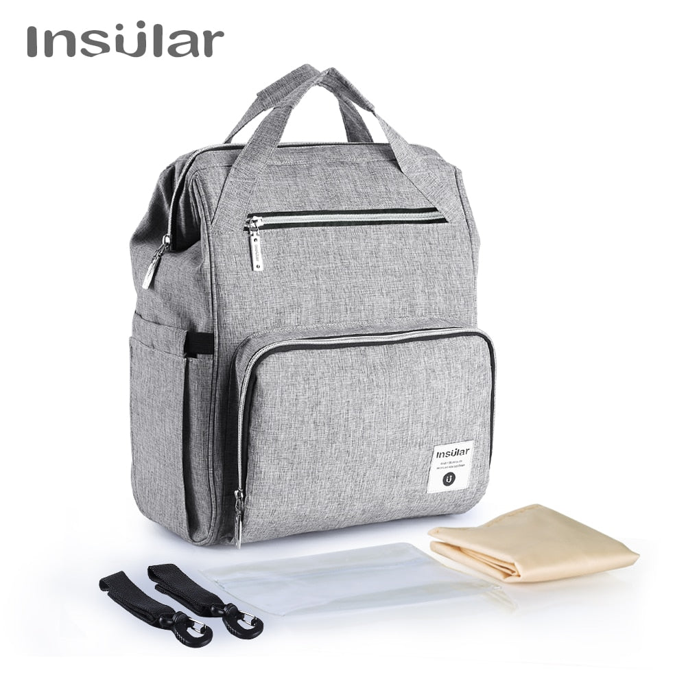 Insular Nappy Backpack - Large Capacity Mom's Stroller Bag - Quid Mart