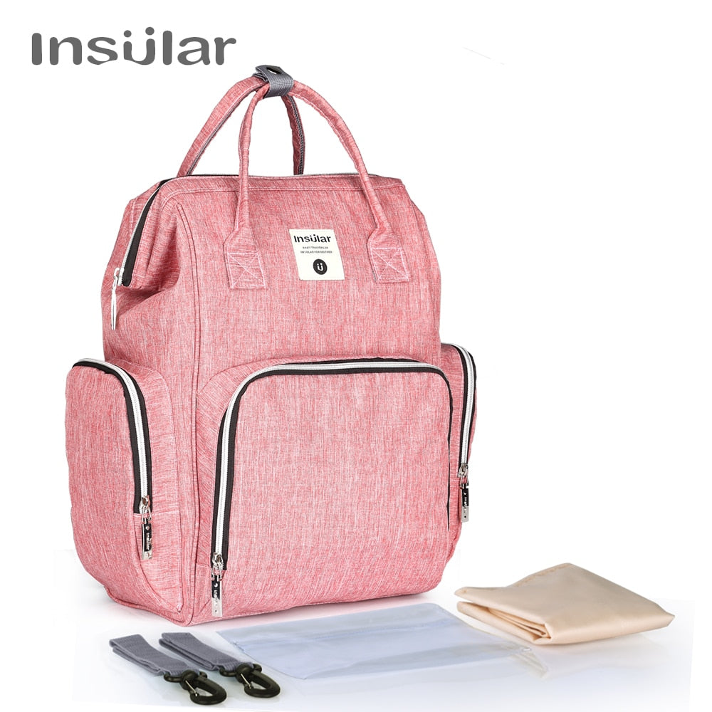 Insular Nappy Backpack - Large Capacity Mom's Stroller Bag - Quid Mart