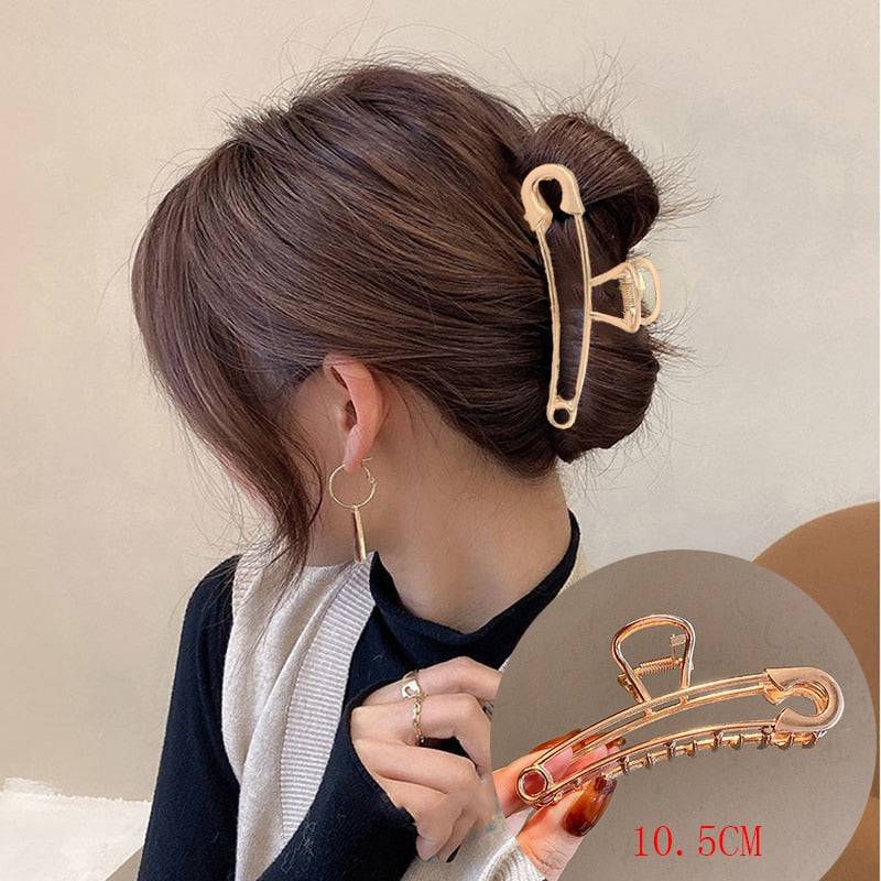 AWAYTR Metal Hair Claws: Women's Thick Hair Barrettes, Fashion - Quid Mart