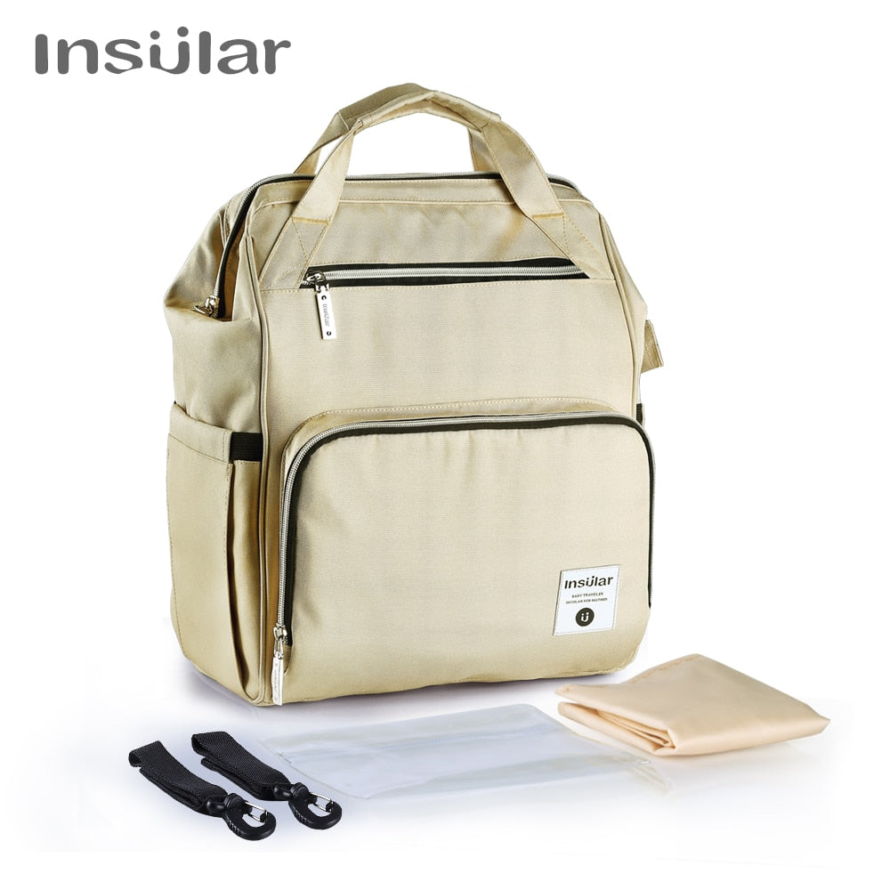 Insular Nappy Backpack - Large Capacity Mom's Stroller Bag - Quid Mart