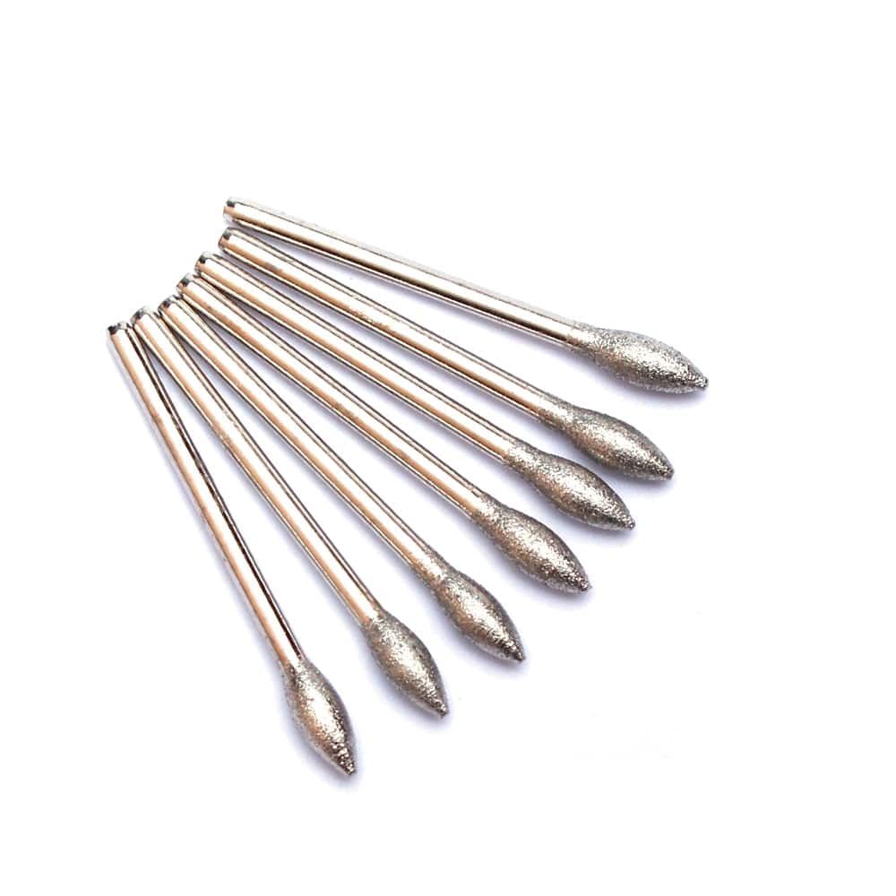 7pcs/Set Diamond Nail Drill Bit Rotery Electric Milling Cutters For Pedicure Manicure Files Cuticle Burr Nail Tools Accessories - Quid Mart