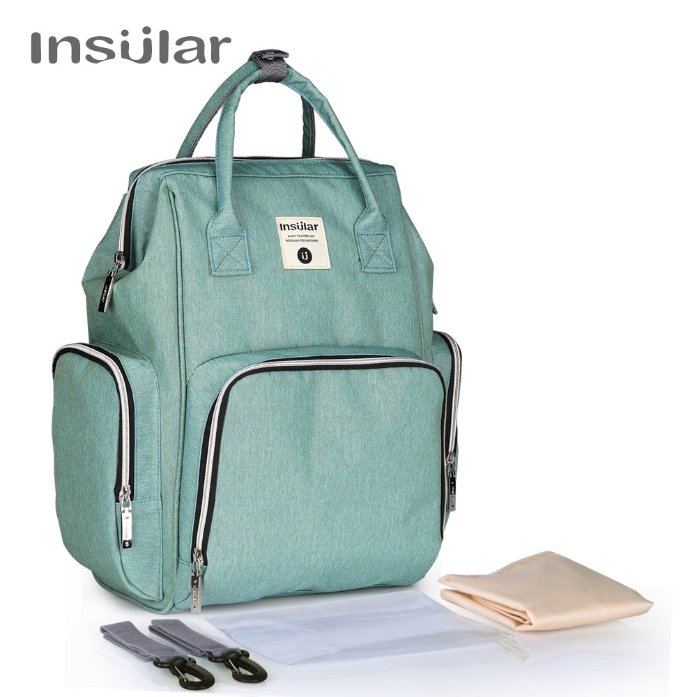 Insular Nappy Backpack - Large Capacity Mom's Stroller Bag - Quid Mart