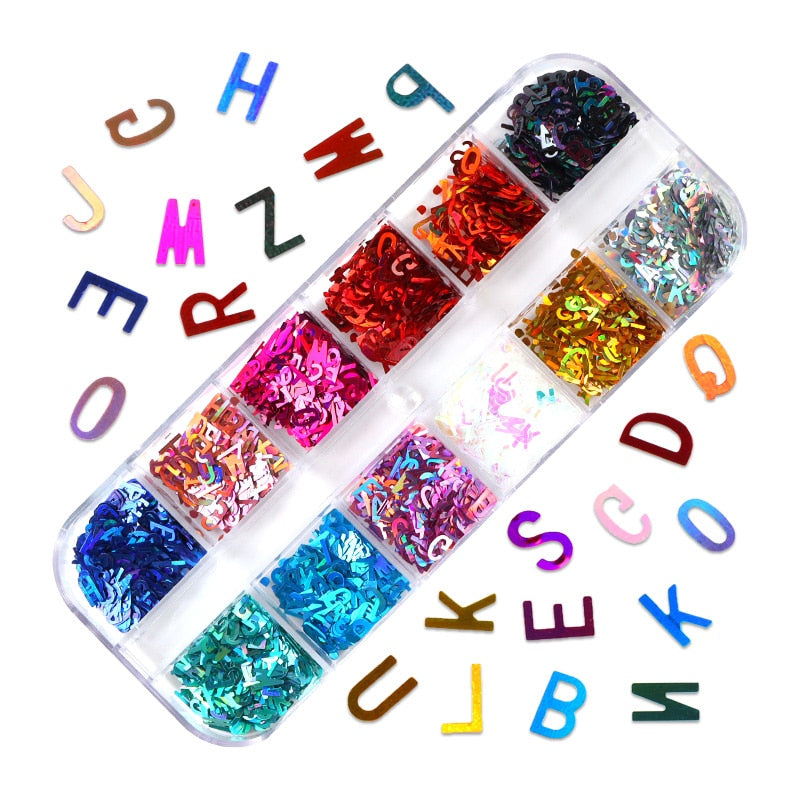 Fluorescence Butterfly Heart Fruits Various Shapes Nail Art Glitter Flakes 3D Colourful Sequins Polish Manicure Nail Decoration - Quid Mart