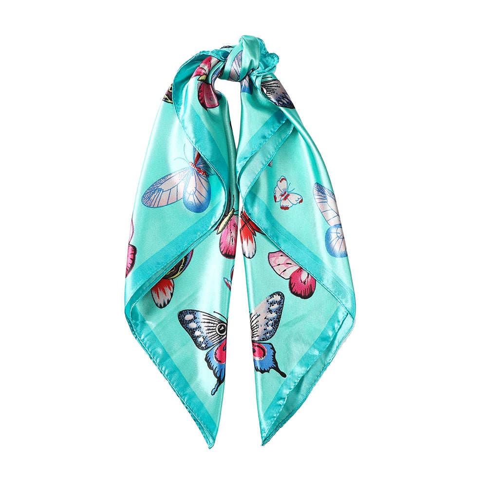 60x60CM Bandanas for Girls & Women: Satin Scarf, Turban Headband - Quid Mart