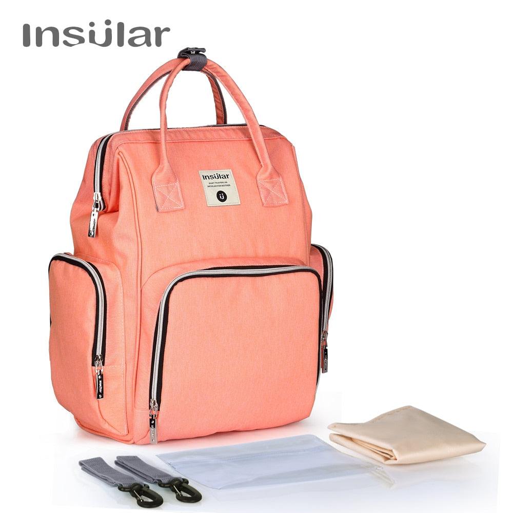 Insular Nappy Backpack - Large Capacity Mom's Stroller Bag - Quid Mart