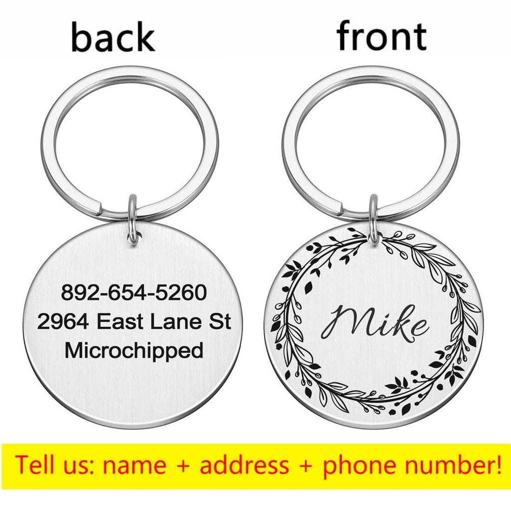Personalized Dog Cat Pet ID Tags  Engraved Cat Puppy  Pet ID Name Number Address Collar Tag Pendant Pet Accessories - Quid Mart