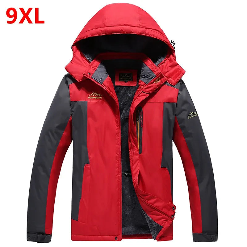 9XL Winter  jackets pourpoint XL Plus size windproof coat Waterproof Fleece thickening Big yards Warmth thick coat  7XL 8XL 6XL