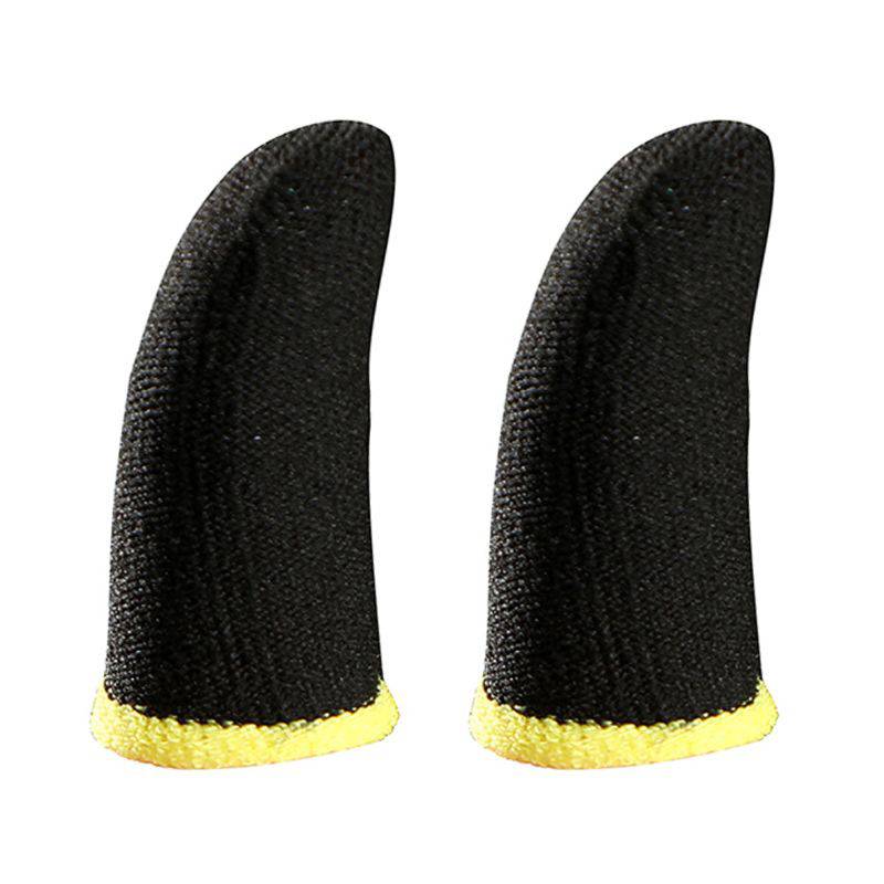 2 Pcs Phone Games Sweat-Proof Finger Gloves Thumbs Finger Cover Anti-slip Cot Sleeve for PUBG Touch Screen Game Practical Access - Quid Mart