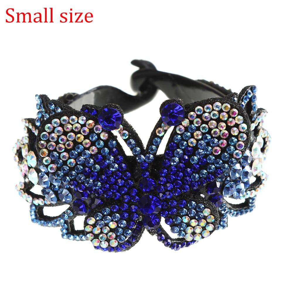 Molans Crystal Rhinestone Hair Claws - Women's Flower Hair Clips - Quid Mart