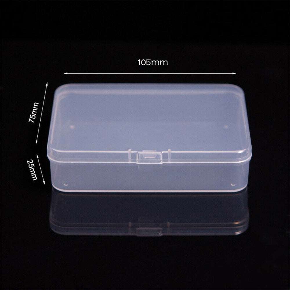 Top Selling Transparent Plastic Storage Box Clear Square Multipurpose Display Case Plastic Jewelry Storage Boxes Multiple Sizes - Quid Mart