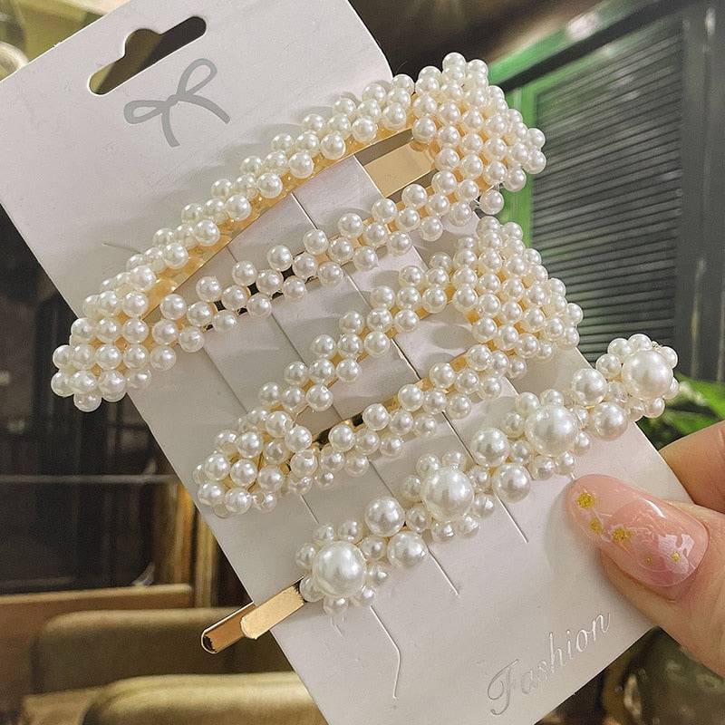 Simulated Pearl Hair Clips: Stylish Women's Hair Accessories - Quid Mart