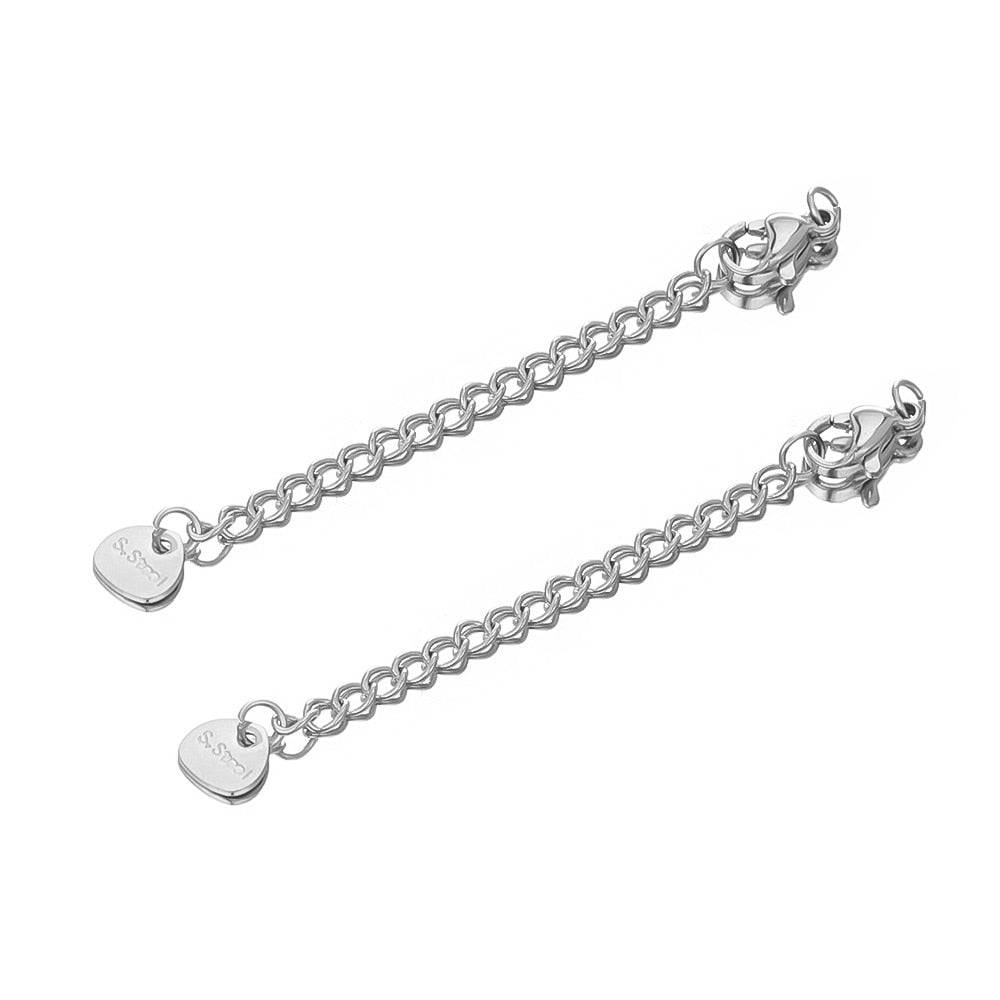 10 pcs Stainless Steel Extension Tail Chains DIY Jewelry Findings - Quid Mart