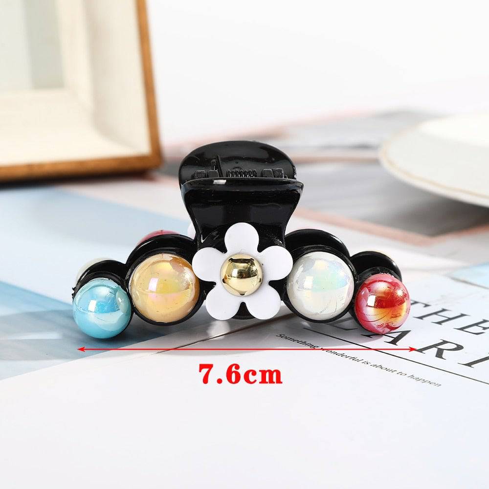 AWATYR Big Pearls Acrylic Hair Claw Clips - Makeup & Styling Barrettes for Women - Quid Mart