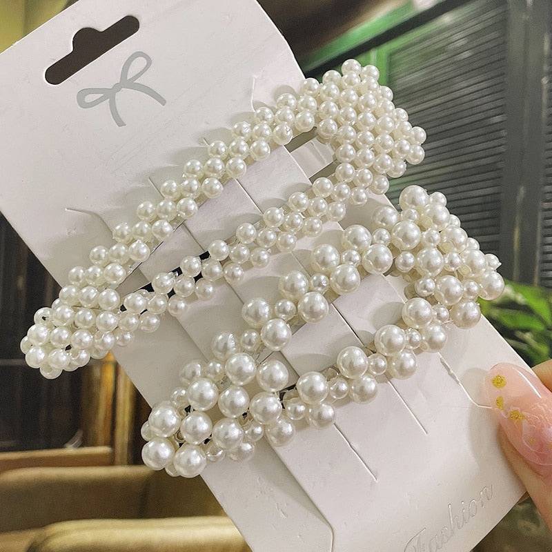 Simulated Pearl Hair Clips: Stylish Women's Hair Accessories - Quid Mart