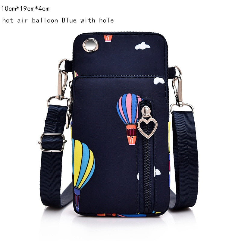 Women&#39;s Mini Shoulder Bag Oxford Waterproof Handbag Wrist Pouch Wallet Sports Cell Mobile Phone Bag Crossbody Bags for Girls - Quid Mart