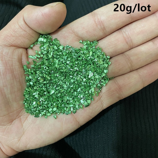 20/50g Fake Gold Stone Flakes Metallized Glass Beads For Resin Mold Filler Nail Art Crafts Diy Jewelry Making Mold Filling Tools - Quid Mart