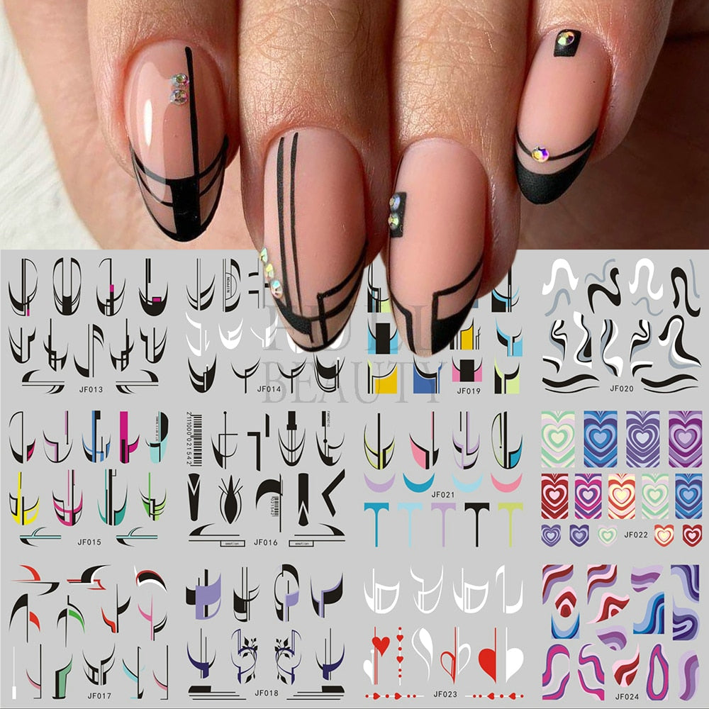 12pcs Valentines Manicure Love Letter Flower Sliders for Nails Inscriptions Nail Art Decoration Water Sticker Tips GLBN1489-1500 - Quid Mart