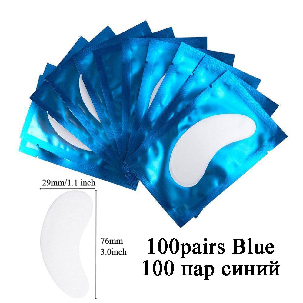 100pairs Eyelash Extension Paper Patches Grafted Eye Stickers 7 Color Eyelash Under Eye Pads Eye Paper Patches Tips Sticker - Quid Mart