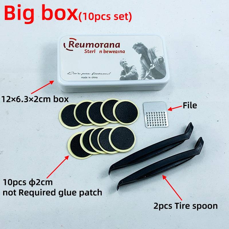 Brand New Bike Bicycle Flat Tire Repair Kit Tool Set Kit Patch Rubber Portable Fetal Best Quality Cycling Free Shipping - Quid Mart