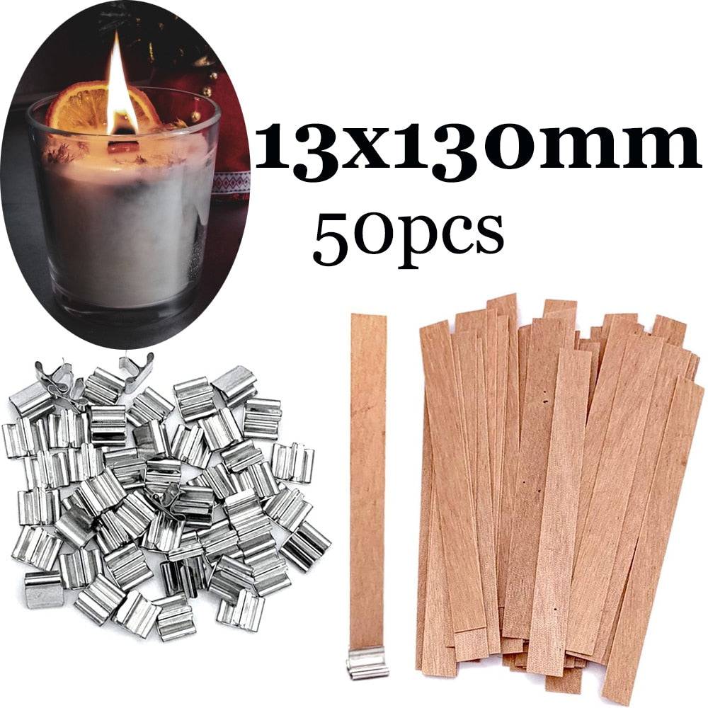 8-20cm 100 PCS Candle Wicks Smokeless Wax Pure Cotton Core for DIY Candle Making Pre-waxed Wicks Party Supplies - Quid Mart