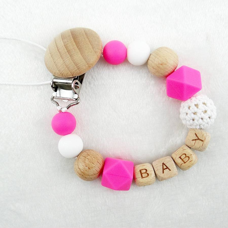 Personalized Silicone Wood Pacifier Clips: Safe, Eco-Friendly, Durable - Quid Mart