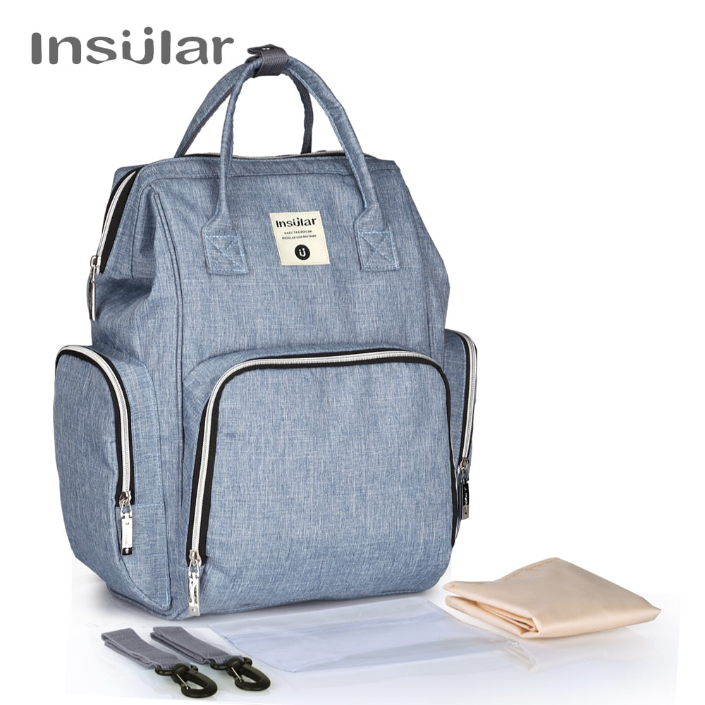 Insular Nappy Backpack - Large Capacity Mom's Stroller Bag - Quid Mart