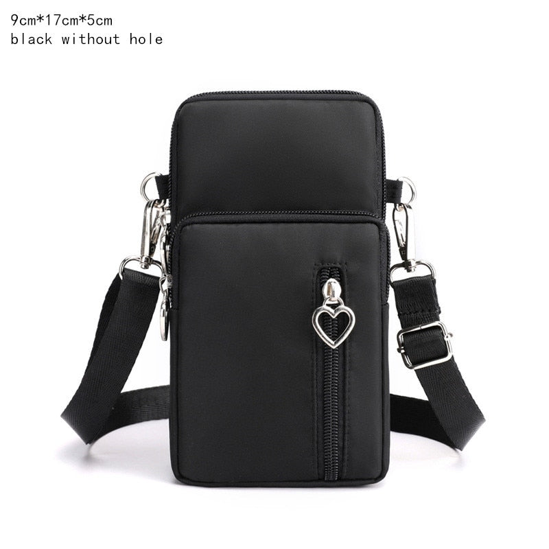 Women&#39;s Mini Shoulder Bag Oxford Waterproof Handbag Wrist Pouch Wallet Sports Cell Mobile Phone Bag Crossbody Bags for Girls - Quid Mart