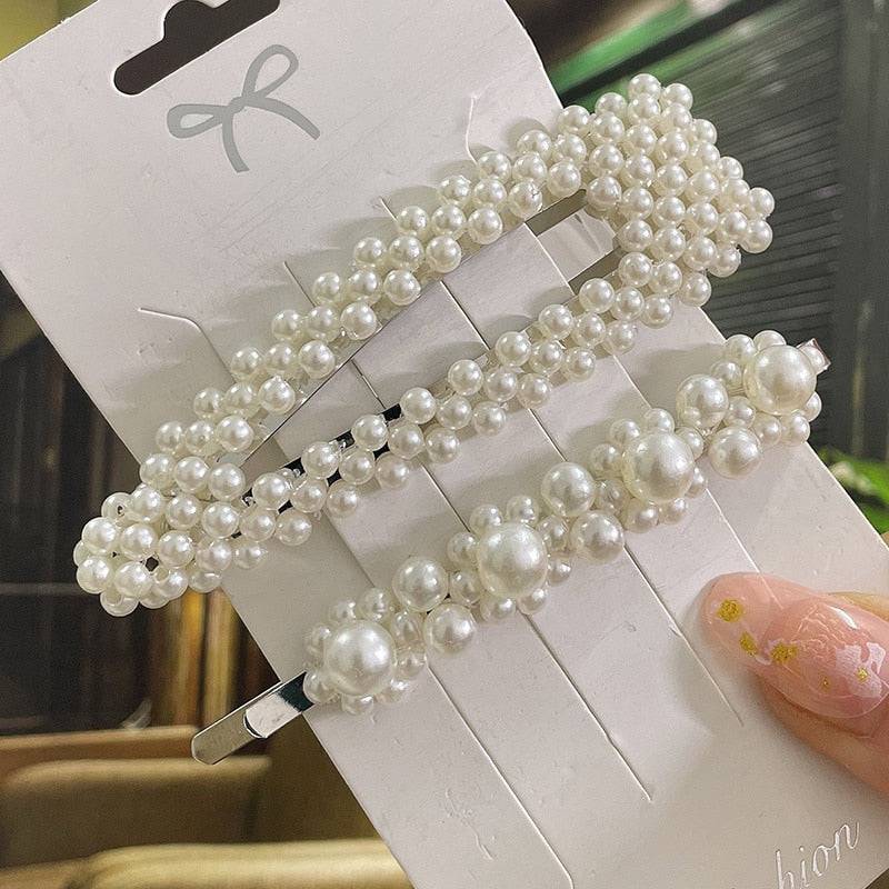 Simulated Pearl Hair Clips: Stylish Women's Hair Accessories - Quid Mart