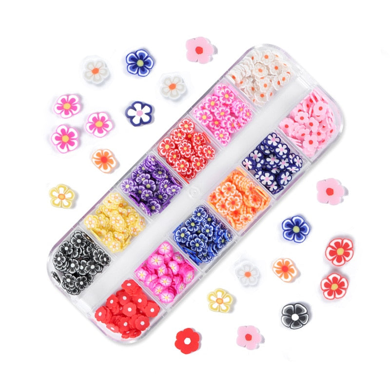Get Creative with Neon Nail Art: 12 Grids of Colorful 3D Glitter Flakes & Sequins - Quid Mart