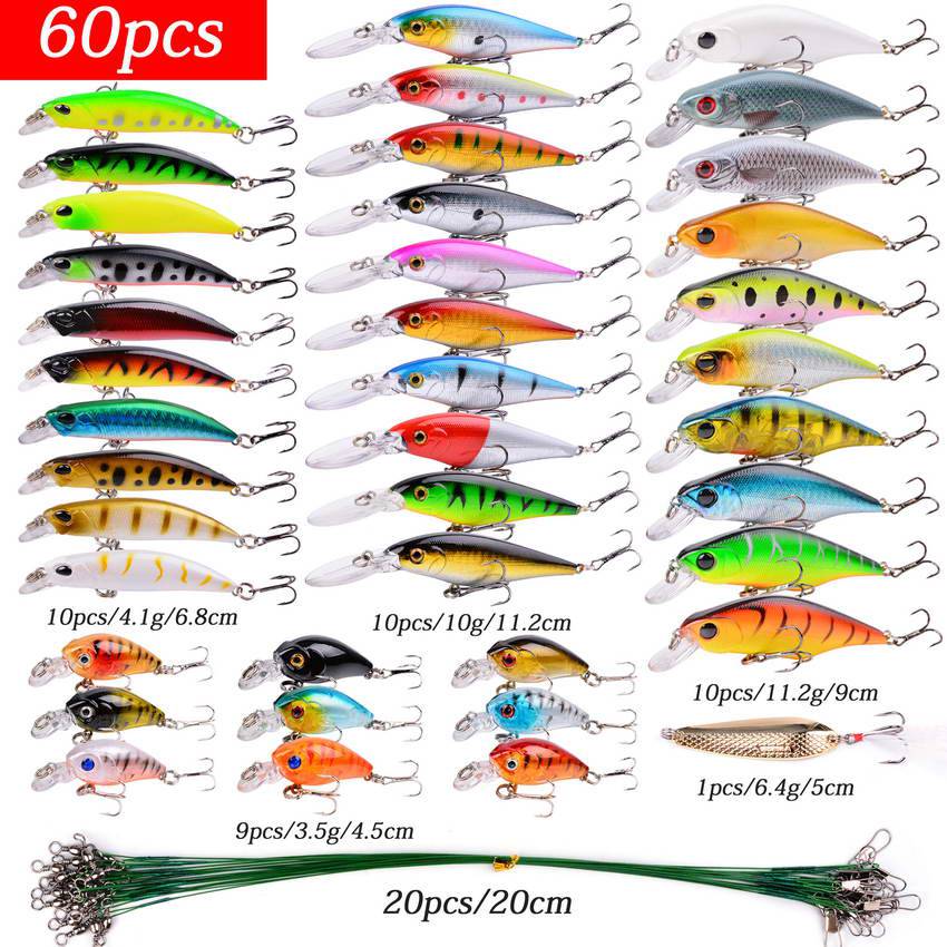 Aorace Fishing Lure Set Fishing Hard Bait Mini Minnow Floating Swing Crankbait Crazy Wobblers Artificial Bionic Crank Lures - Quid Mart