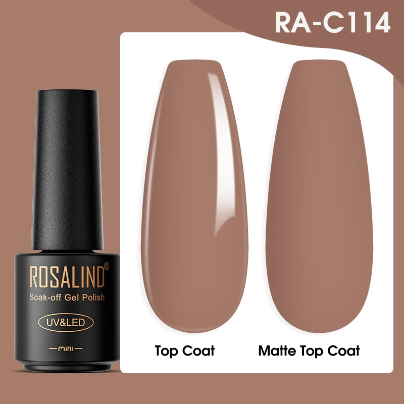 ROSALIND Gel Nail Polish Lamp All For Nails Art Manicure With Matt Base Top Coat Semi Permanant Gellak Nail Gel Polish Varnishes - Quid Mart