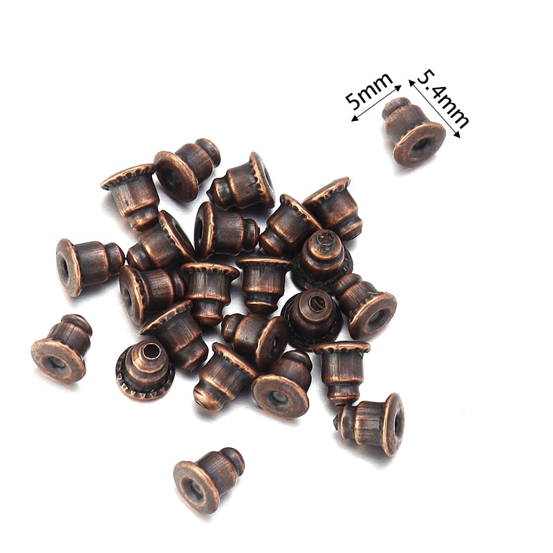 100-500pcs/Lot Rubber Ear Backs Stopper Earnuts Stud Earring Back Supplies For DIY Jewelry Findings Making Accessories Wholesale - Quid Mart