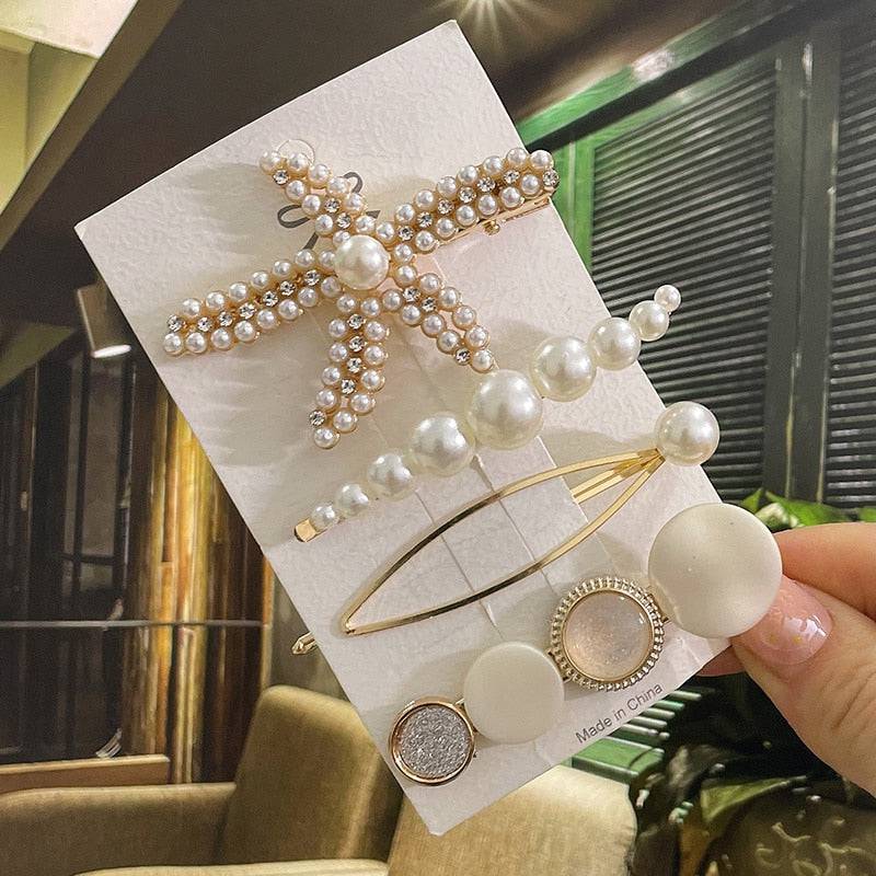 Simulated Pearl Hair Clips: Stylish Women's Hair Accessories - Quid Mart