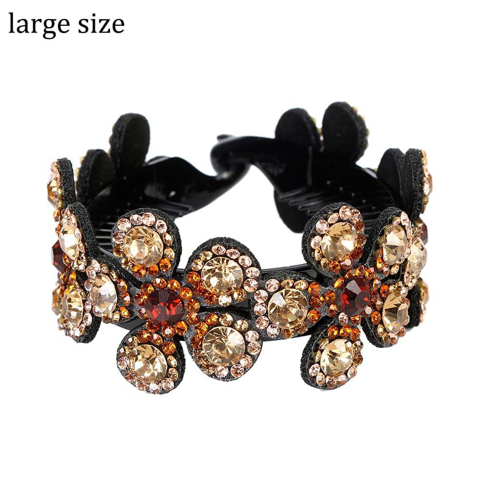 Molans Crystal Rhinestone Hair Claws - Women's Flower Hair Clips - Quid Mart