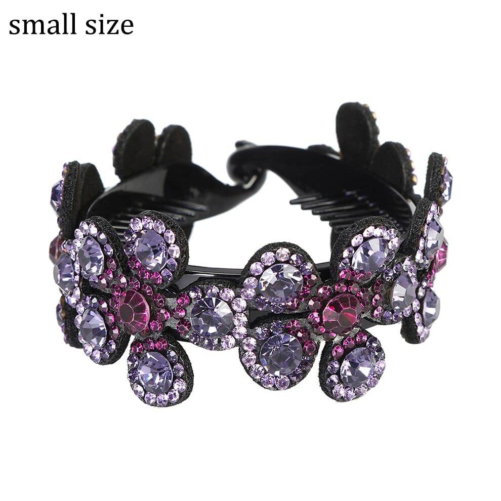 Molans Crystal Rhinestone Hair Claws - Women's Flower Hair Clips - Quid Mart