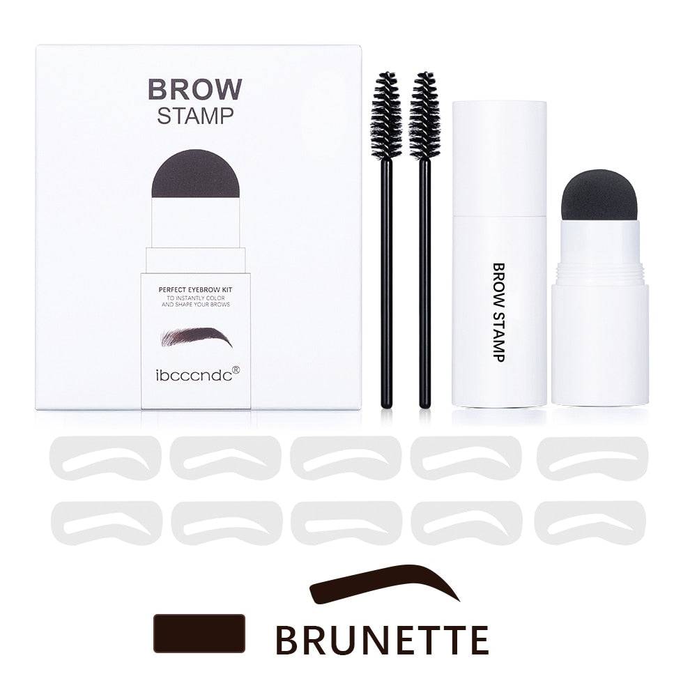 New Eyebrow Stamp Shaping Makeup Waterproof Brow Powder Natural Eye Eyebrow Stick Hair Line Contour Brown Black 6 Color - Quid Mart