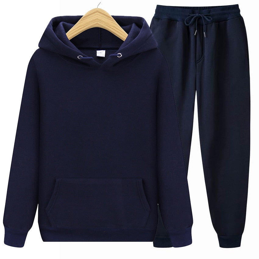 Men's Hoodies & Pants Set Autumn-Winter Fashion Hip Hop - Quid Mart