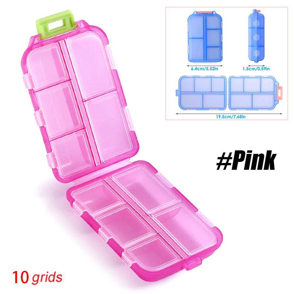 Tcare Travel Pill Organizer Moisture Proof Pills Box for Pocket Purse Daily Pill Case Portable Medicine Vitamin Holder Container - Quid Mart