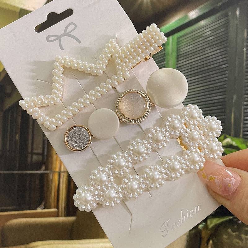 Simulated Pearl Hair Clips: Stylish Women's Hair Accessories - Quid Mart