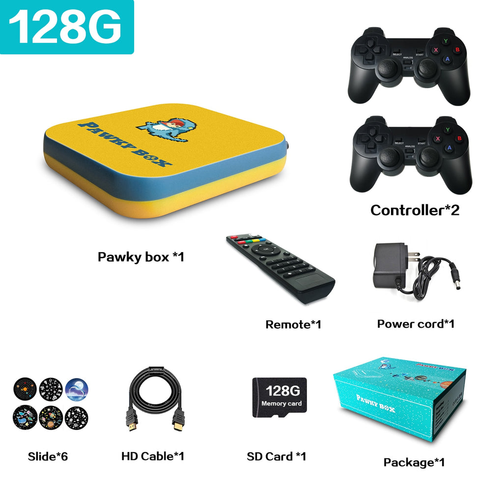 Pawky Box Game Console for PS1/DC/Naomi 50000+ Games Super Console WiFi Mini TV Kid Retro 4K Video Game Player - Quid Mart