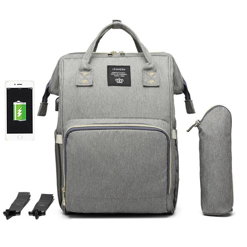 Waterproof Diaper Backpack: Large Capacity with USB - Quid Mart